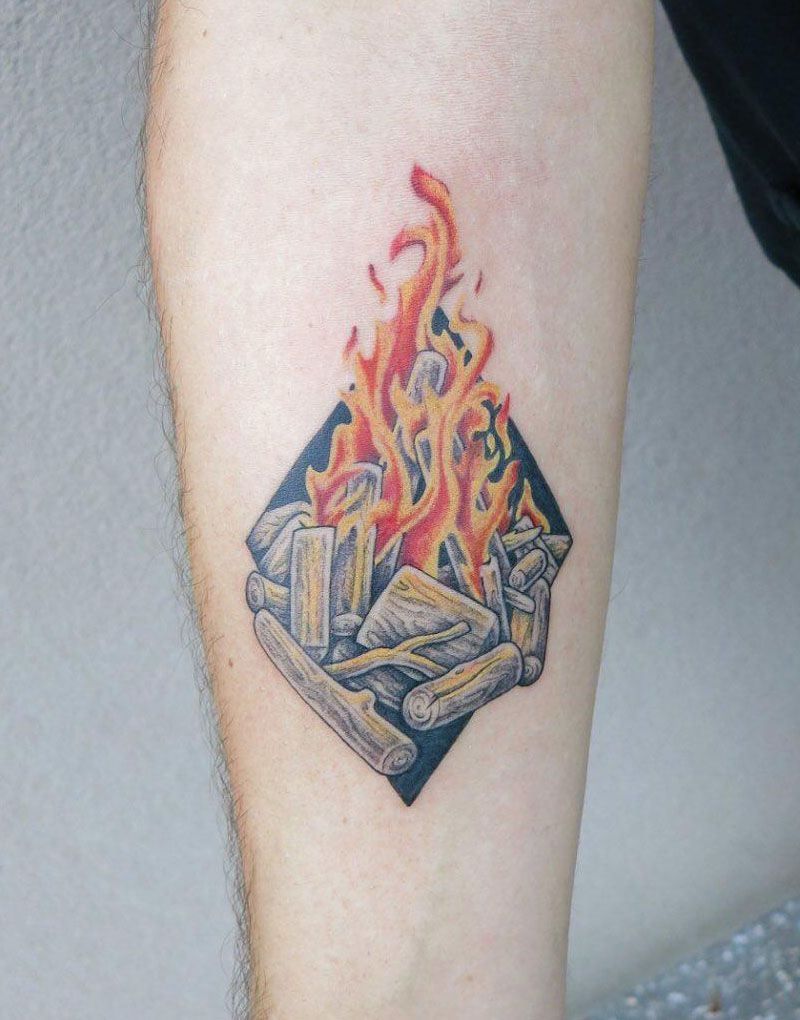 30 Pretty Bonfire Tattoos You Must Try