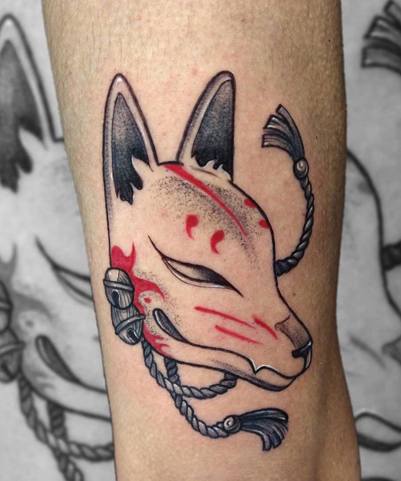 30 Pretty Kitsune Mask Tattoos to Inspire You