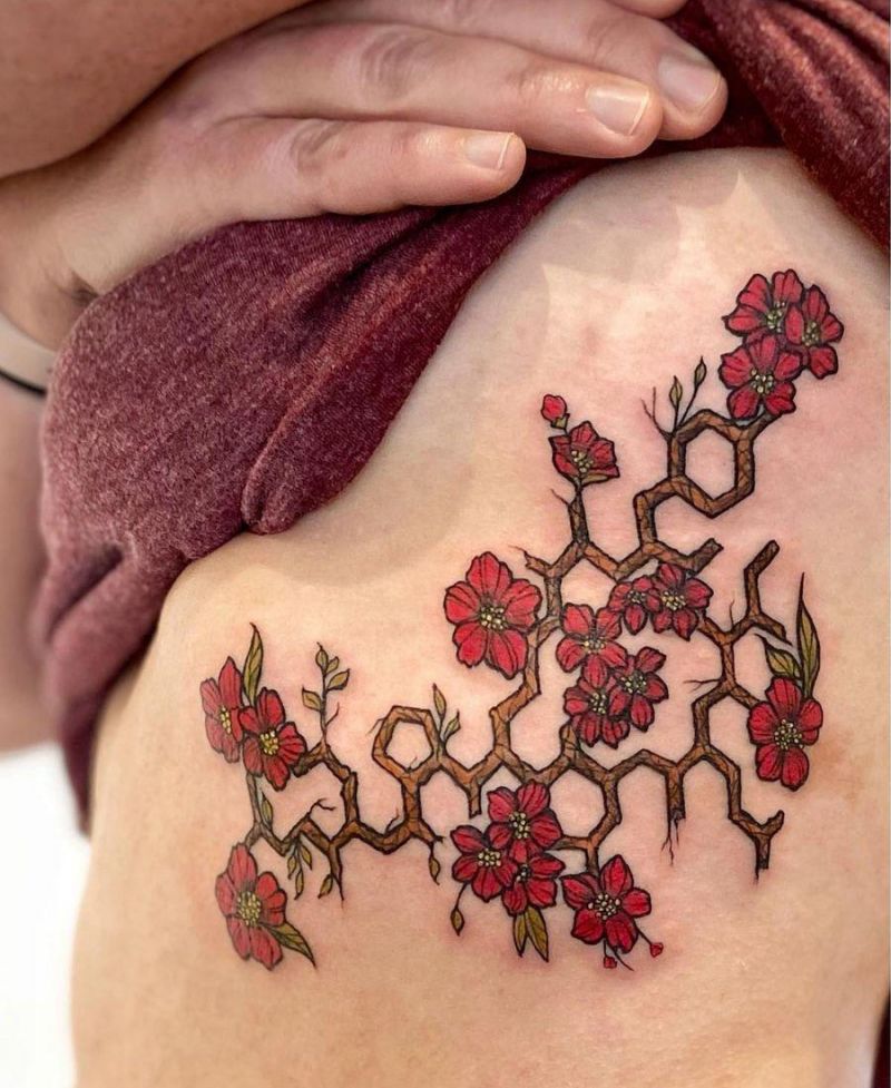 30 Pretty Molecule Tattoos You Must Love