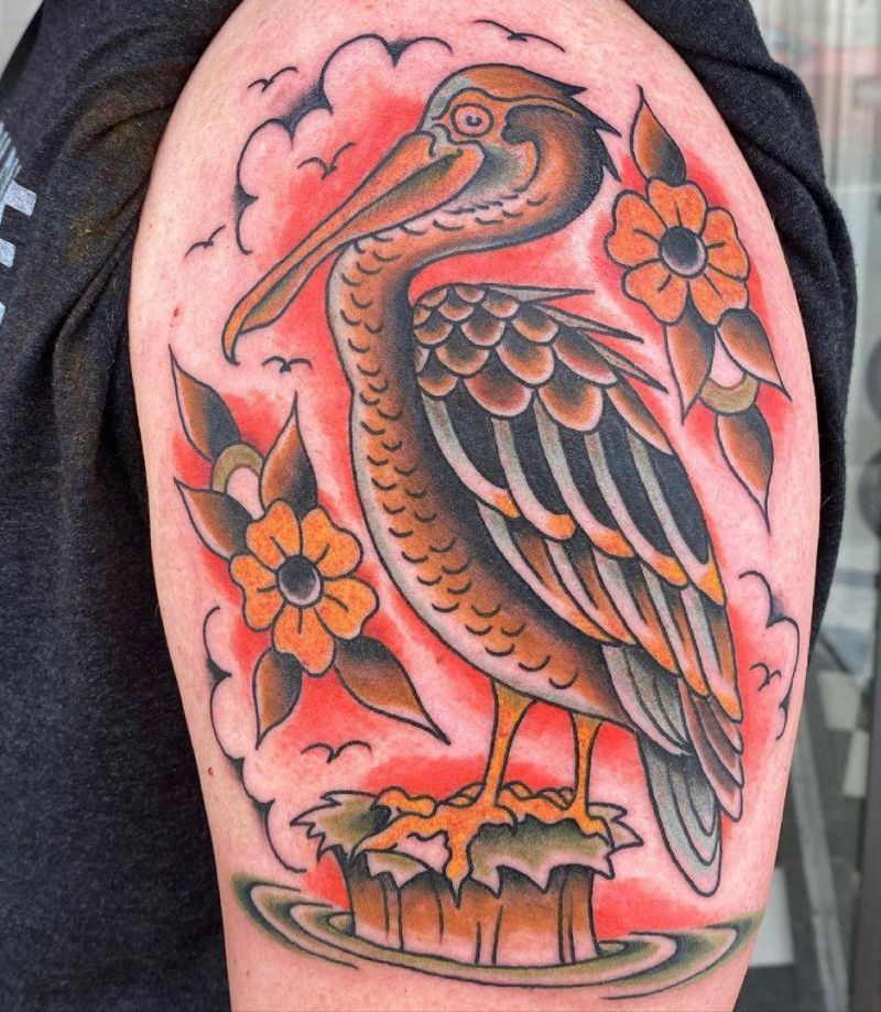 30 Pretty Pelican Tattoos You Can’t Miss