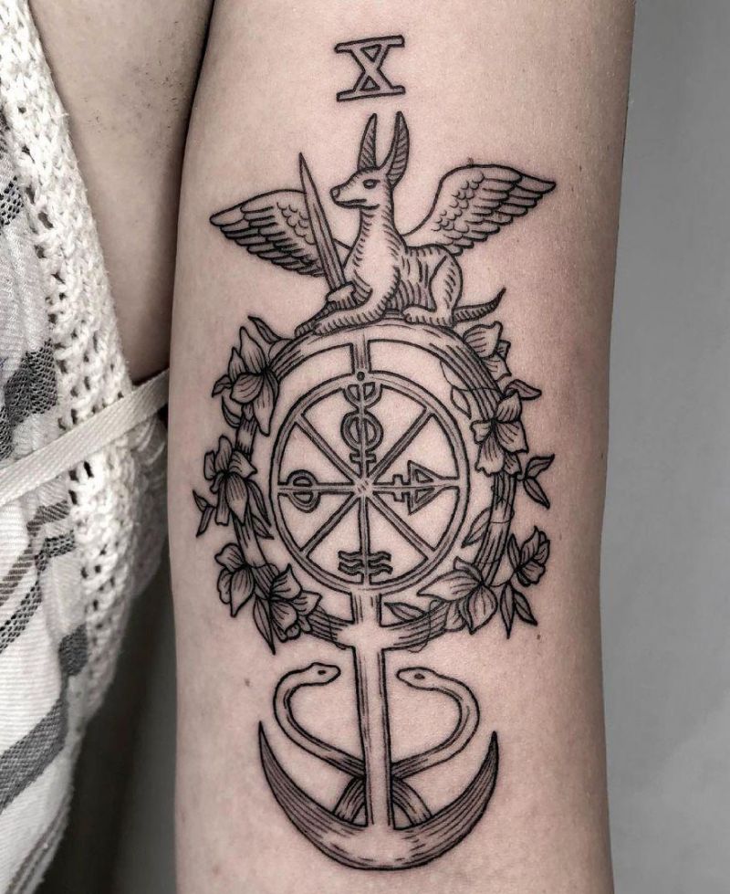 30 Pretty Ship Wheel Tattoos You Can Copy