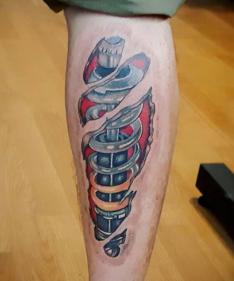 30 Wonderful Shock Absorber Tattoos You Must Love