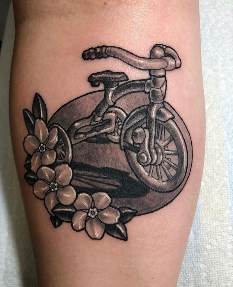 12 Pretty Tricycle Tattoos to Inspire You