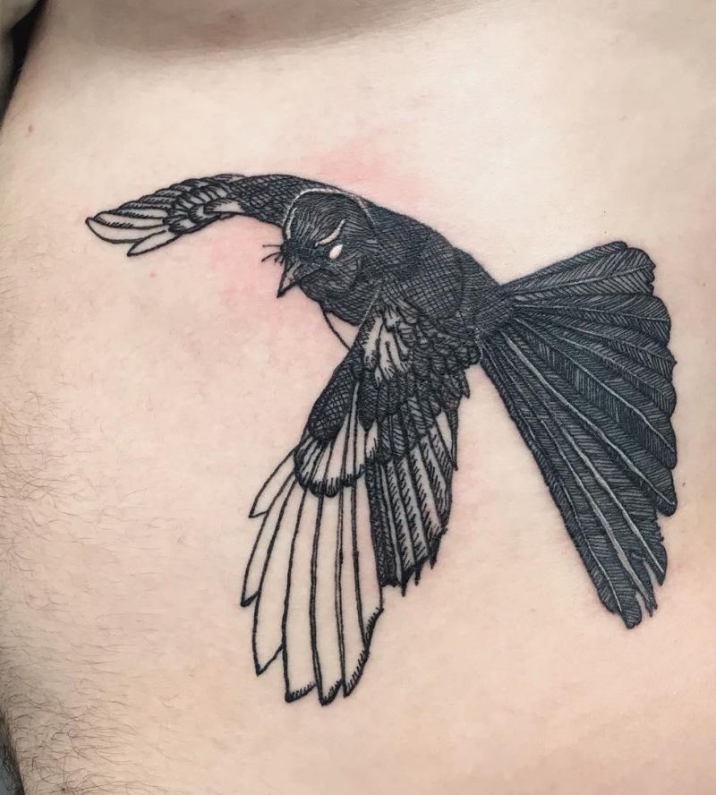 30 Pretty Willy Wagtail Tattoos You Must Love