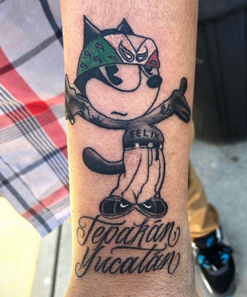 30 Cute Felix The Cat Tattoos You Must Love