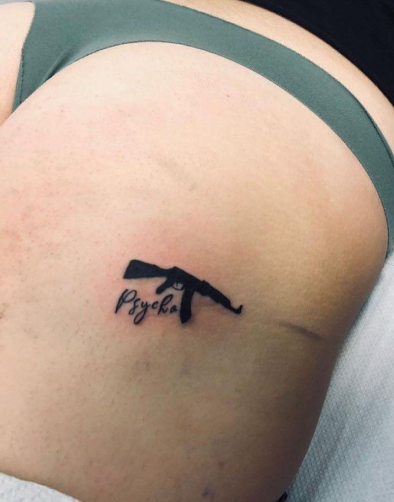 30 Pretty Rifle Tattoos You Can Copy