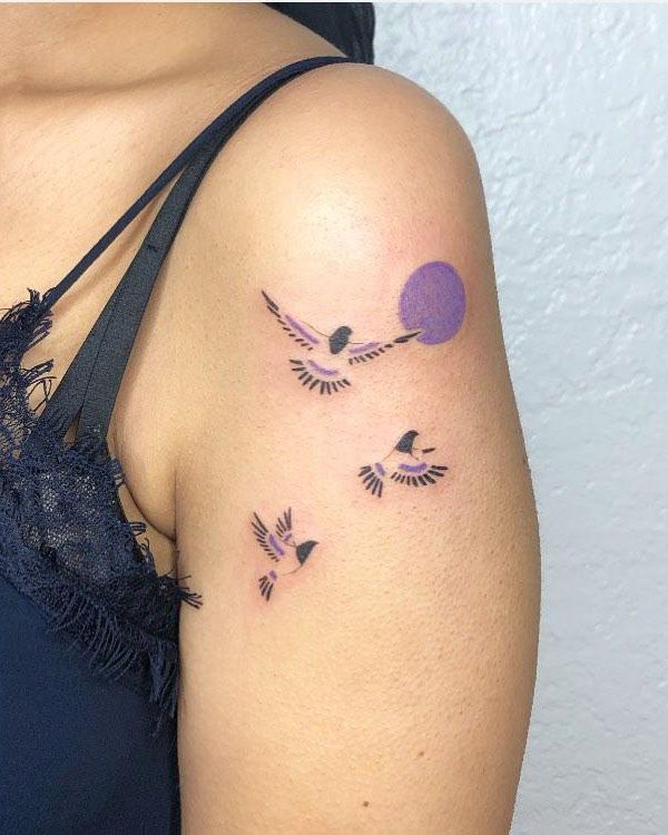 30 Pretty Three Birds Tattoos You Must Love