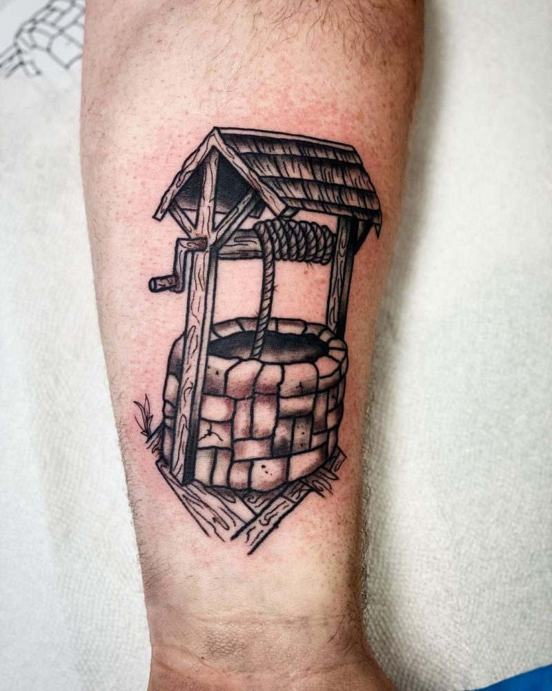 30 Pretty Wishing Well Tattoos You Can Copy