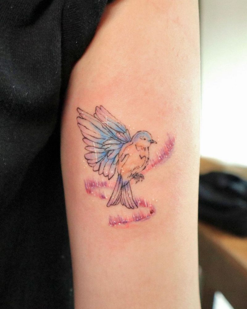 30 Pretty Bluebird Tattoos for Your Inspiration
