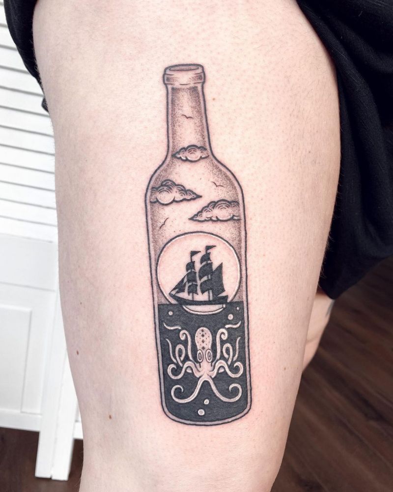 30 Pretty Bottle Tattoos You Will Love