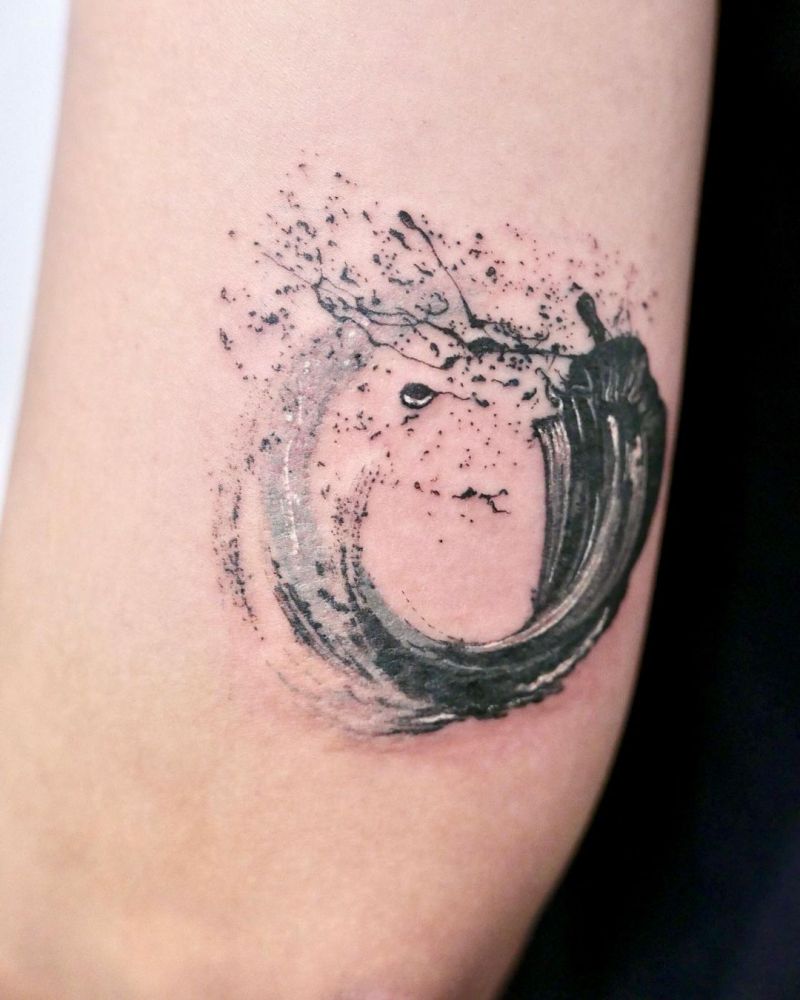 30 Unique Brush Stroke Tattoos You Will Love