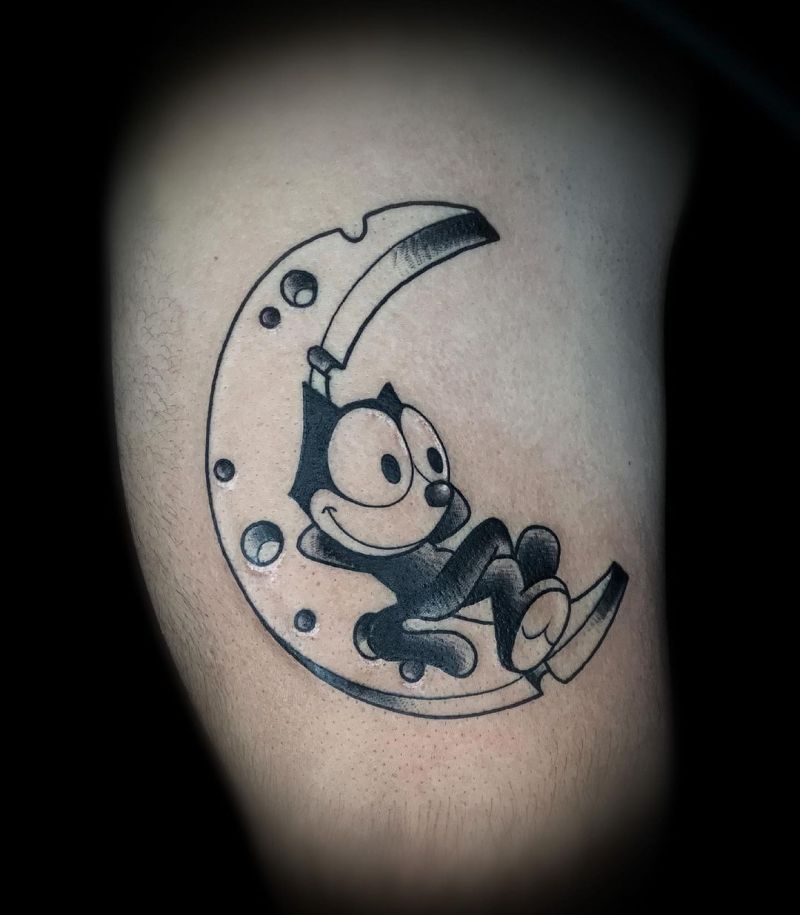 30 Cute Felix The Cat Tattoos You Must Love