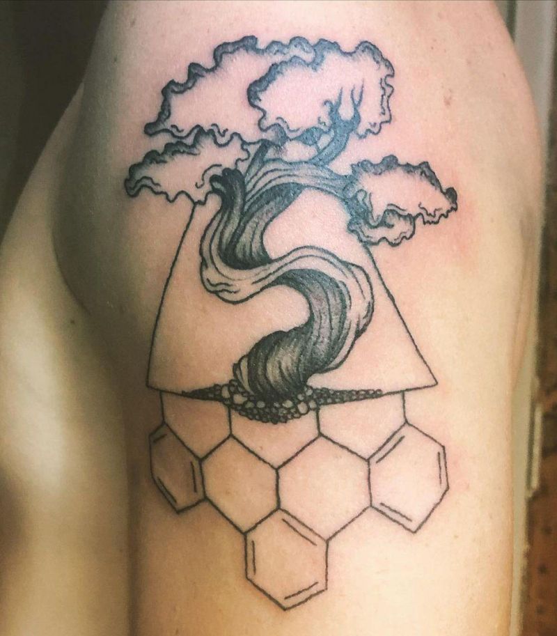 30 Pretty Molecule Tattoos You Must Love