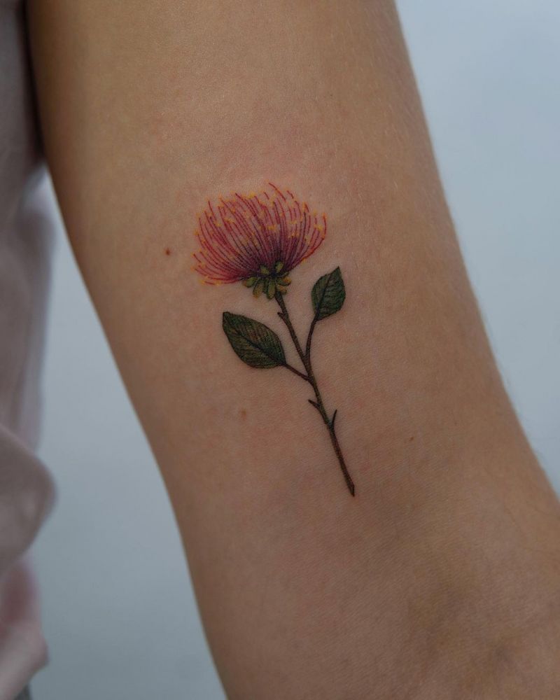 30 Pretty Pohutukawa Tattoos You Can Copy