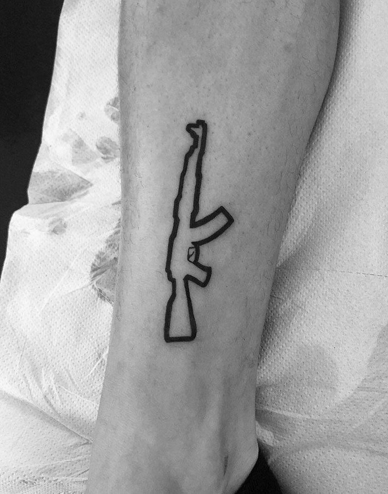 30 Pretty Rifle Tattoos You Can Copy