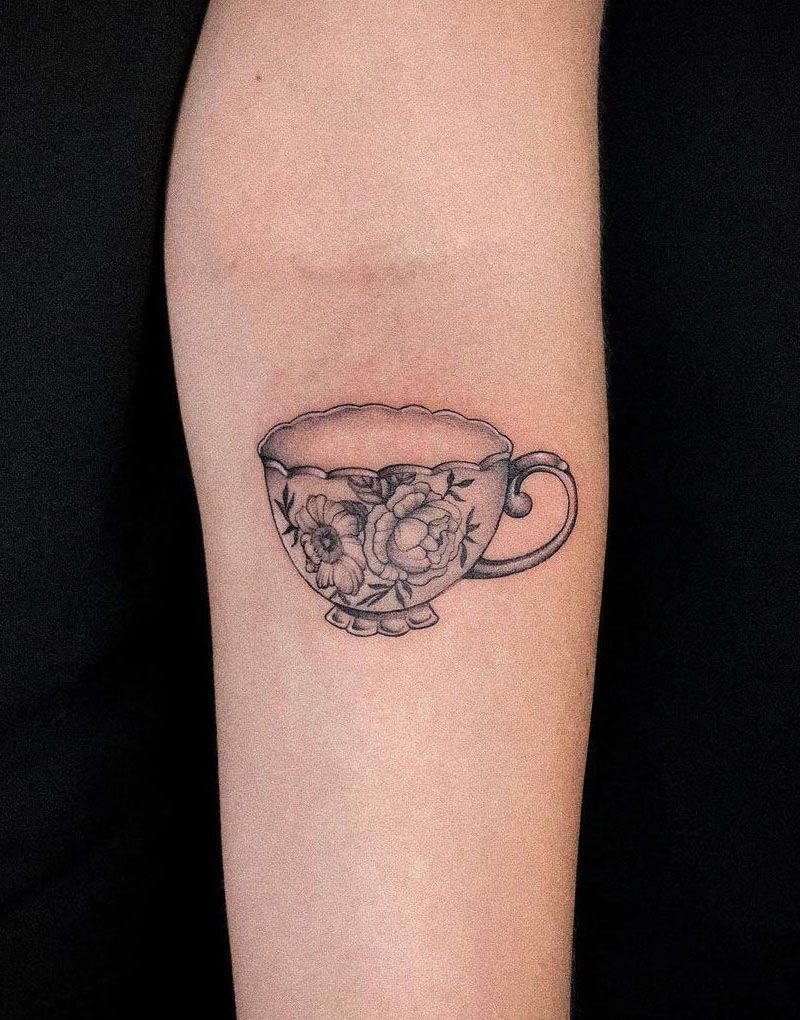 30 Pretty Cup Tattoos You Can’t Miss