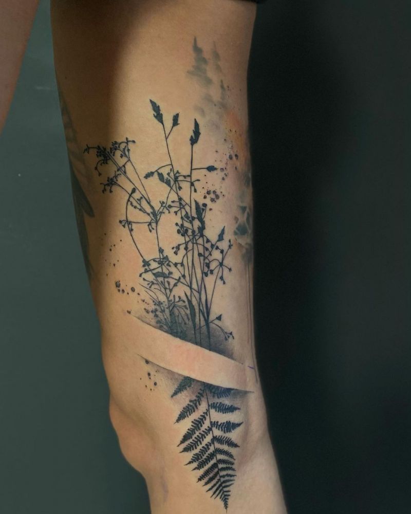 30 Pretty Grass Tattoos You Can’t Miss