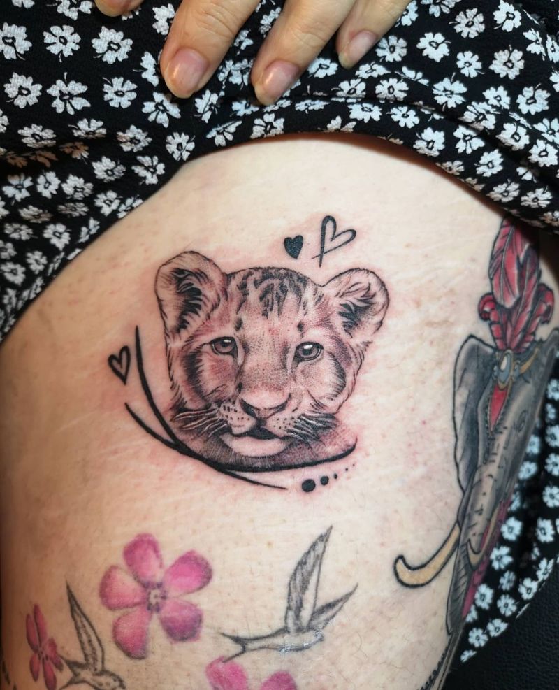 30 Cute Lion Cub Tattoos You Will Love