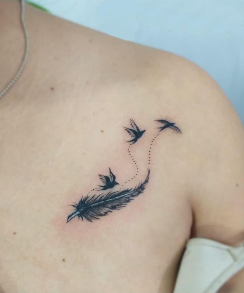 30 Pretty Three Birds Tattoos You Must Love