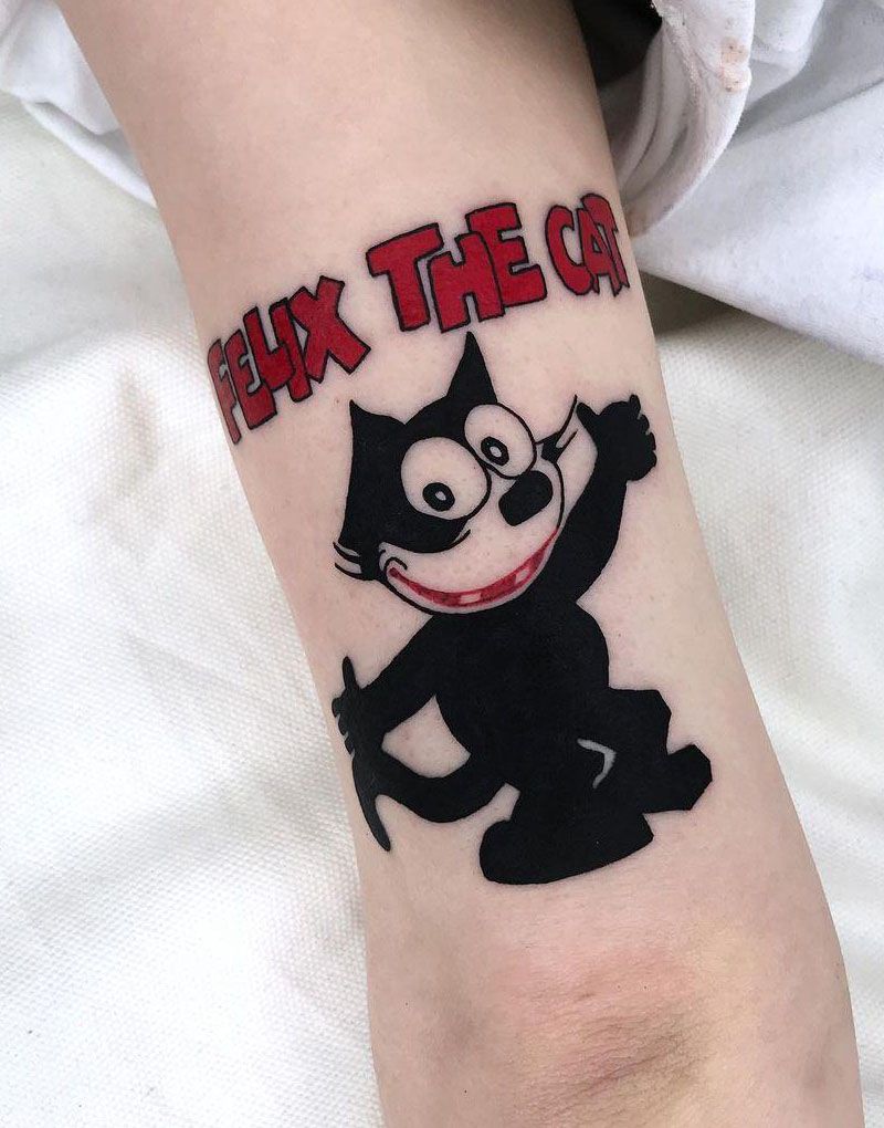 30 Cute Felix The Cat Tattoos You Must Love