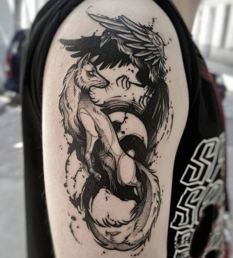 30 Pretty Kitsune Tattoos You Can Copy