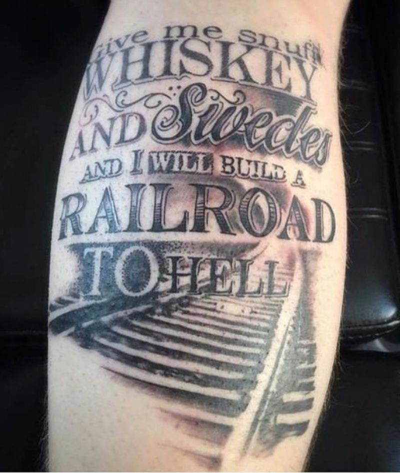 30 Pretty Railroad Tattoos You Must Love