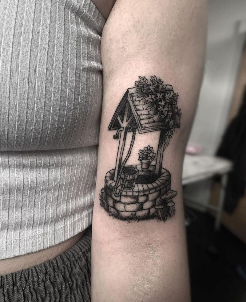 30 Pretty Wishing Well Tattoos You Can Copy