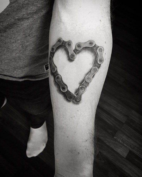 30 Pretty Bike Chain Tattoos You Can Copy