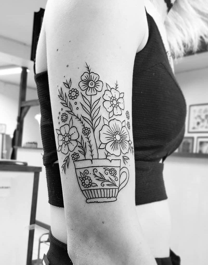 30 Pretty Cup Tattoos You Can’t Miss