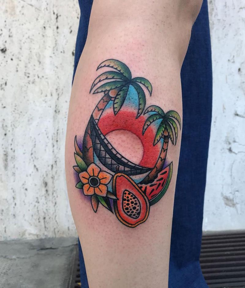 30 Gorgeous Hammock Tattoos You Can Copy