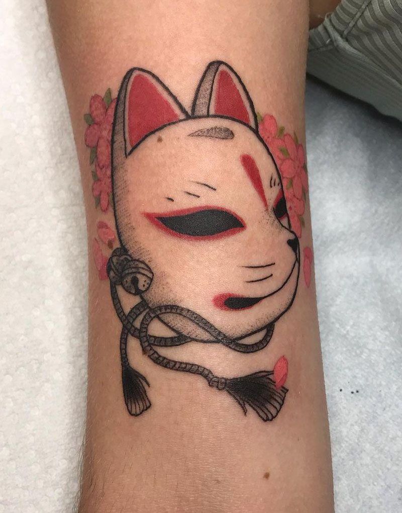 30 Pretty Kitsune Mask Tattoos to Inspire You