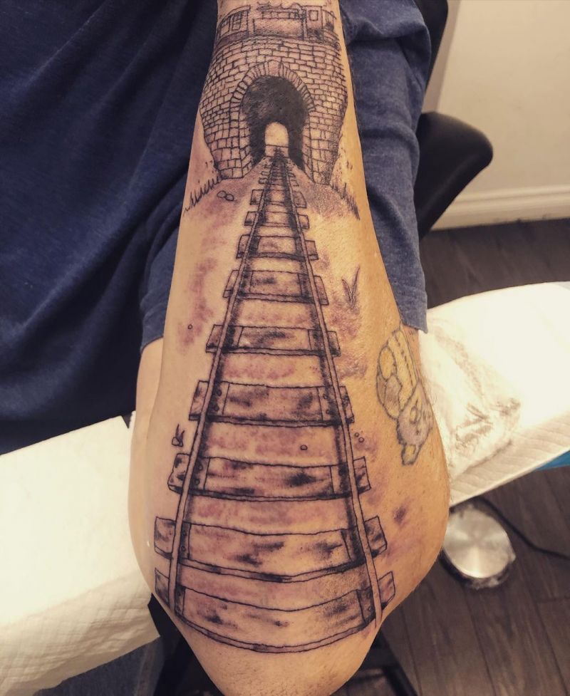 30 Pretty Railroad Tattoos You Must Love