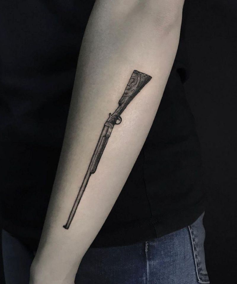 30 Pretty Rifle Tattoos You Can Copy