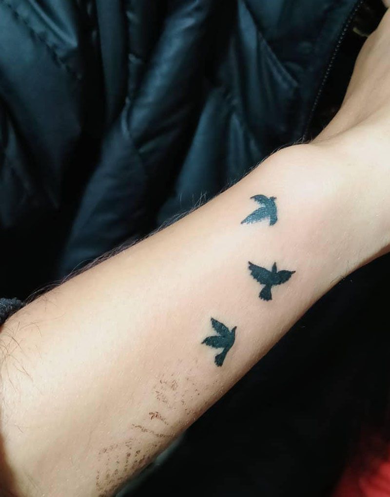 30 Pretty Three Birds Tattoos You Must Love