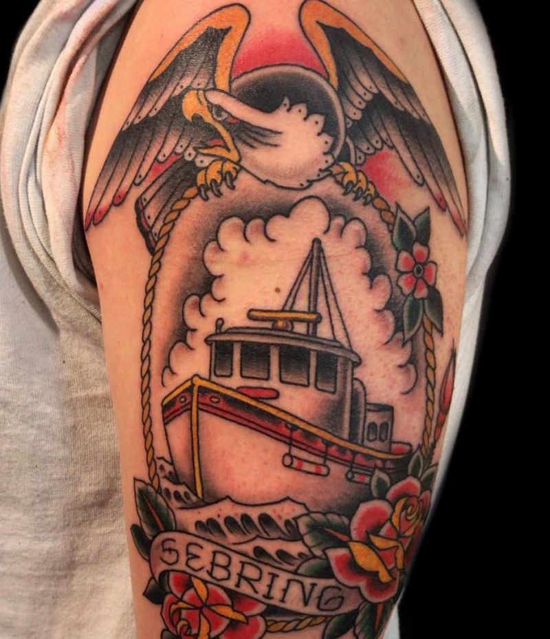 30 Pretty Tugboat Tattoos for Your Inspiration