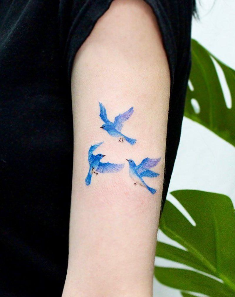 30 Pretty Bluebird Tattoos for Your Inspiration