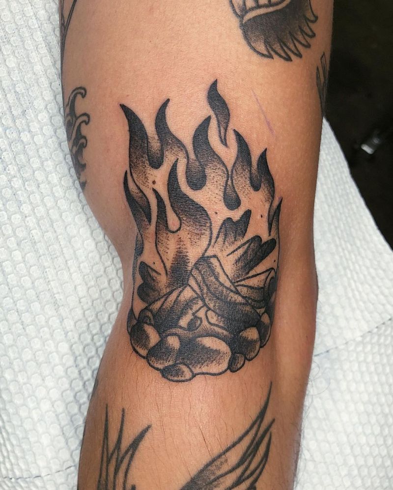 30 Pretty Bonfire Tattoos You Must Try