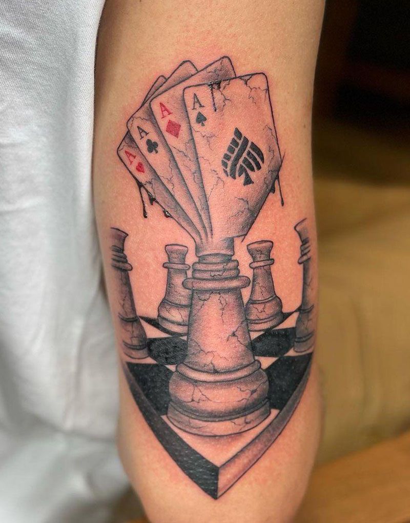 30 Pretty Chess Tattoos You Will Love