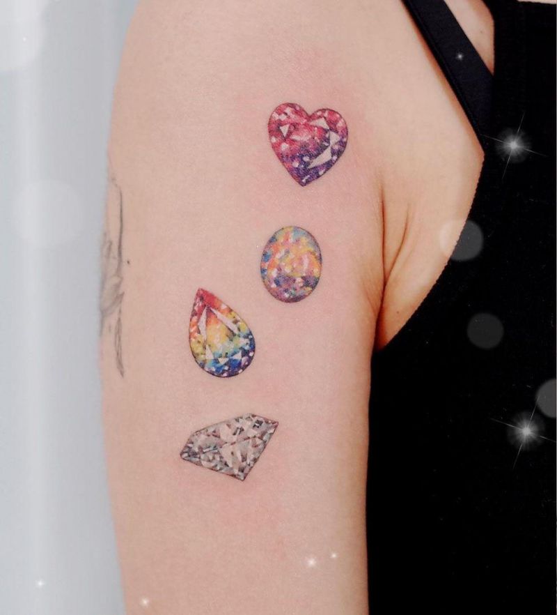 30 Gorgeous Gemstone Tattoos You Must See