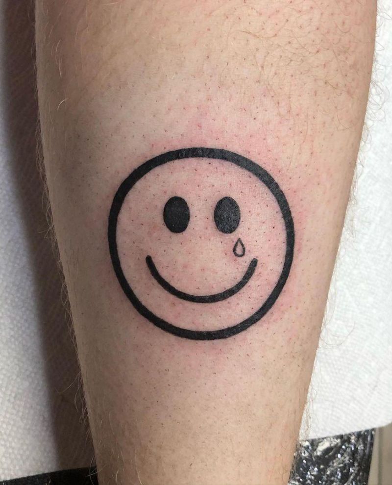 30 Pretty Smiley Face Tattoos You Can Copy