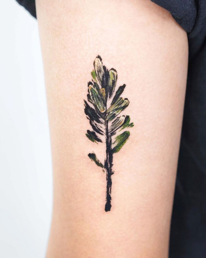 30 Unique Brush Stroke Tattoos You Will Love