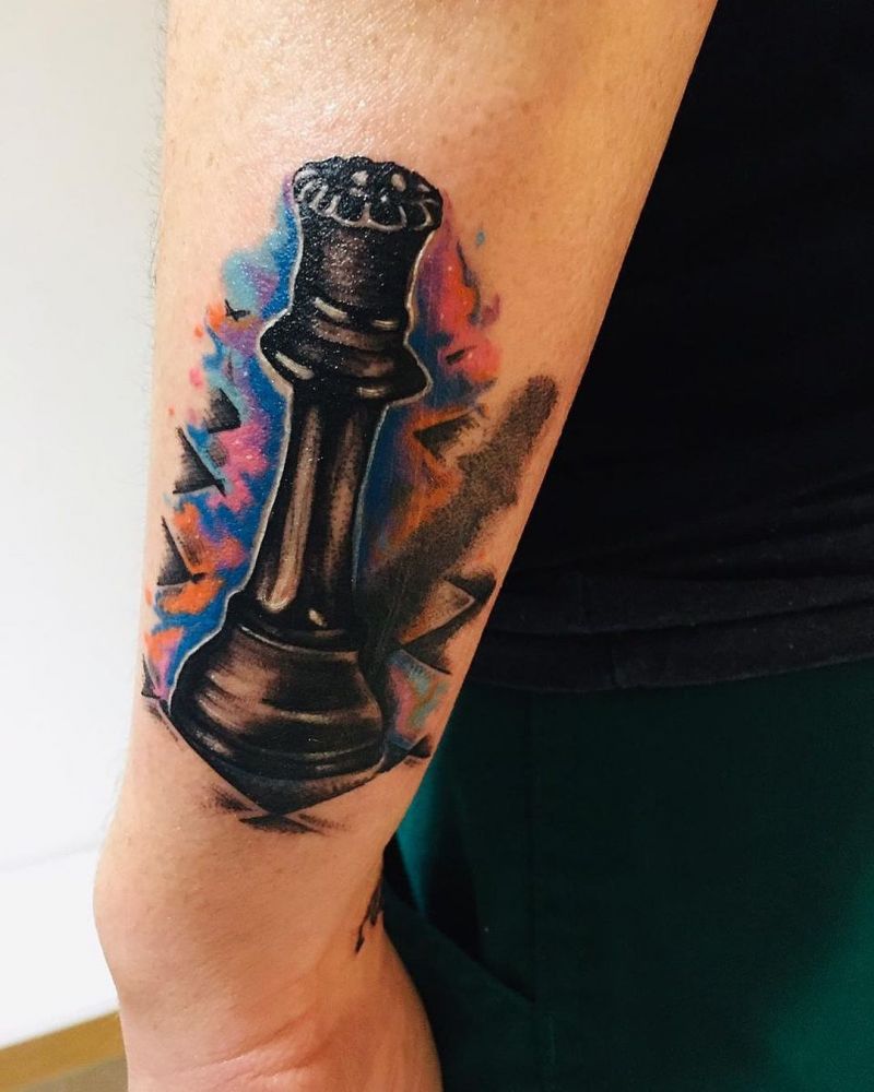 30 Pretty Chess Tattoos You Will Love