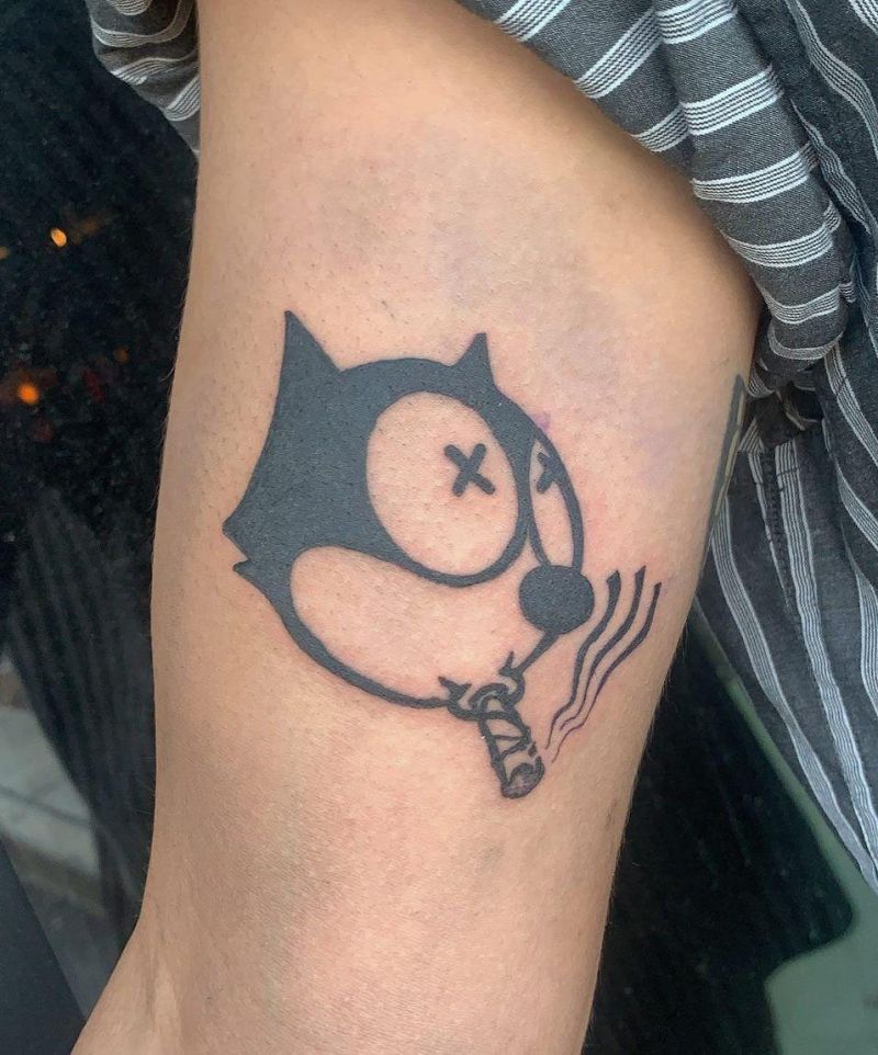 30 Cute Felix The Cat Tattoos You Must Love