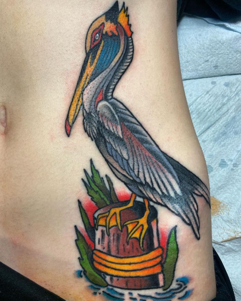 30 Pretty Pelican Tattoos You Can’t Miss