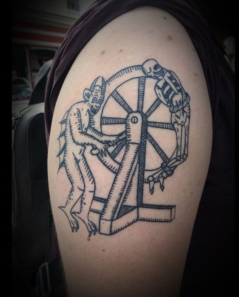 30 Pretty Ship Wheel Tattoos You Can Copy