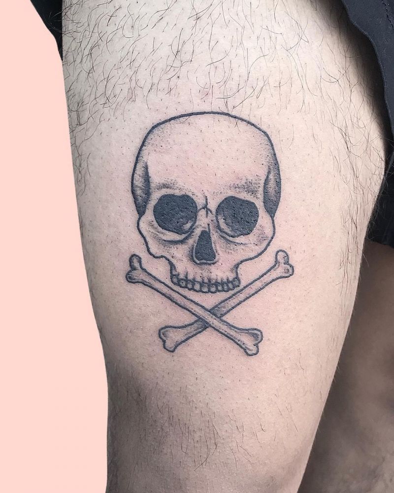 30 Gorgeous Skull and Crossbones Tattoos You Can’t Miss