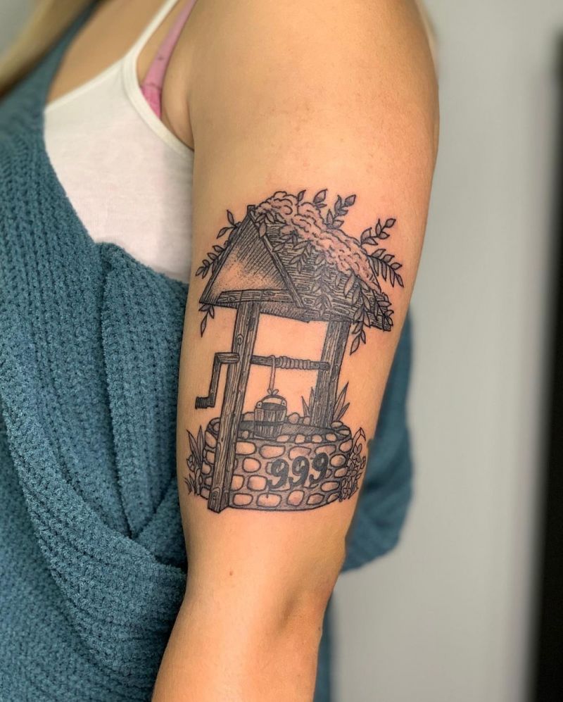 30 Pretty Wishing Well Tattoos You Can Copy