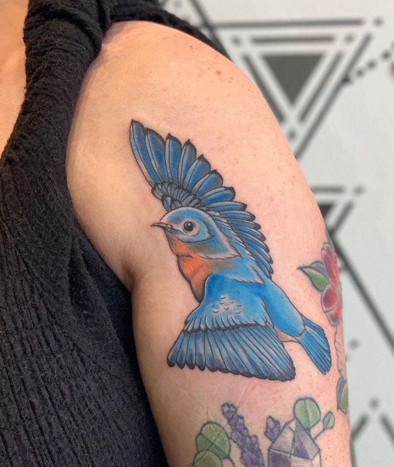 30 Pretty Bluebird Tattoos for Your Inspiration