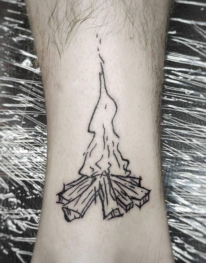 30 Pretty Bonfire Tattoos You Must Try