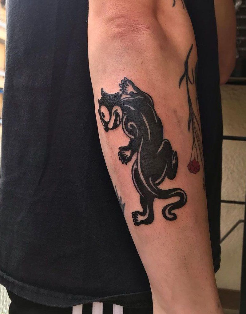 30 Cute Felix The Cat Tattoos You Must Love